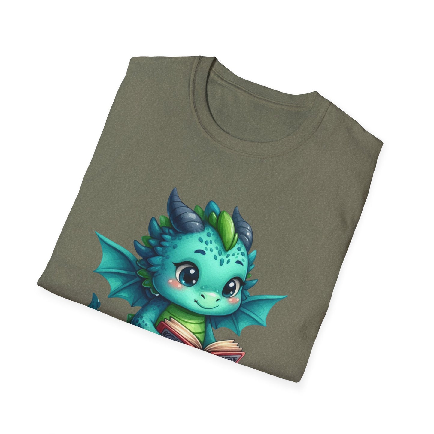 Book Dragon Unisex T-Shirt, Reader Tee, Reading Shirt, Dragon Lover Gift, Cute Bookworm Top