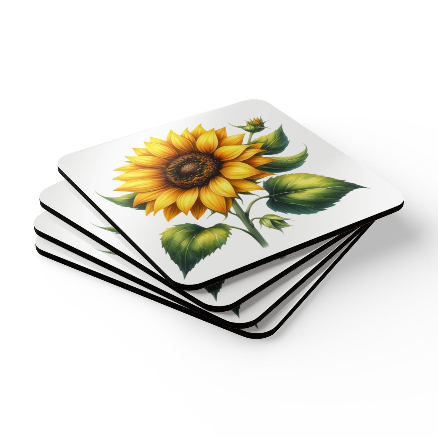 Coaster Set Sunflower Design