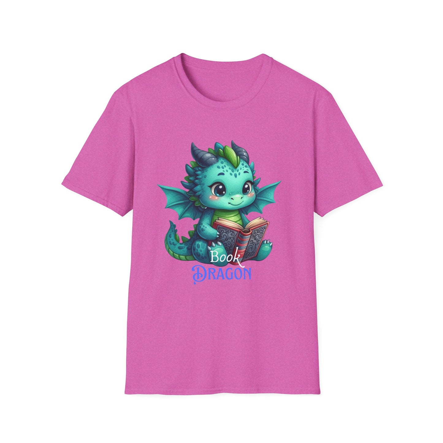 Book Dragon Unisex T-Shirt, Reader Tee, Reading Shirt, Dragon Lover Gift, Cute Bookworm Top