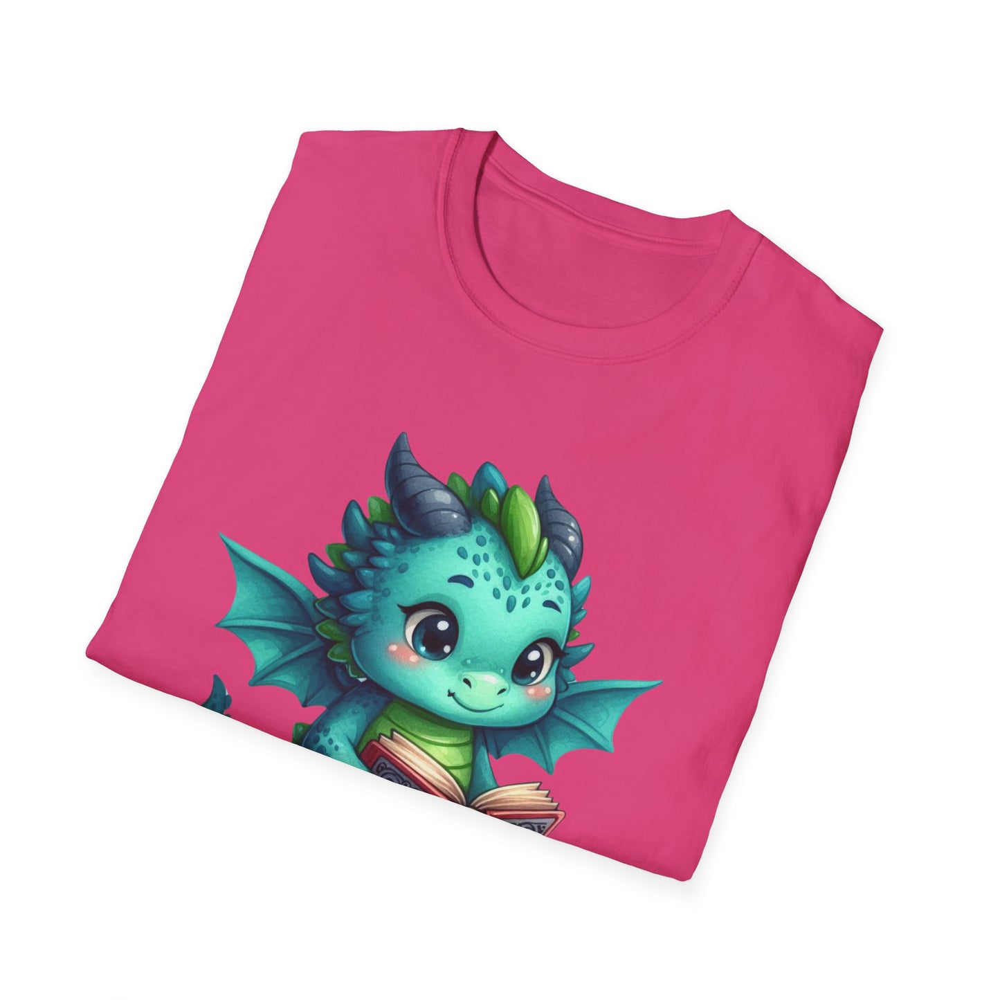 Book Dragon Unisex T-Shirt, Reader Tee, Reading Shirt, Dragon Lover Gift, Cute Bookworm Top