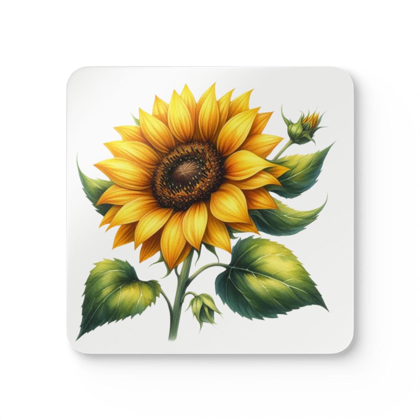 Coaster Set Sunflower Design