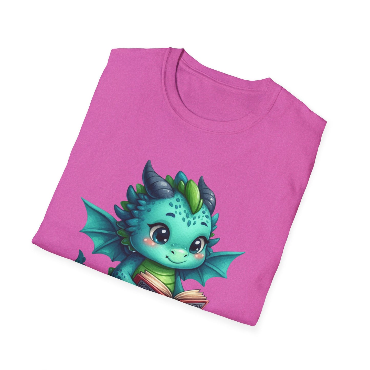 Book Dragon Unisex T-Shirt, Reader Tee, Reading Shirt, Dragon Lover Gift, Cute Bookworm Top